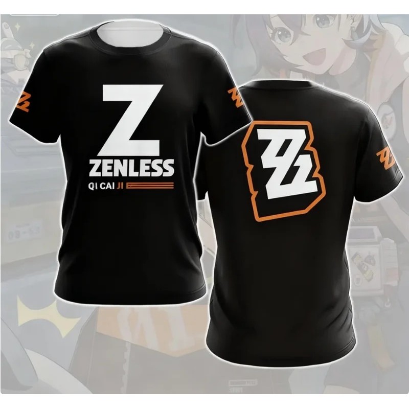  ﻿ เสื้อยืดคอสเพลย์ Zenless Zone Zero ลายอนิเมะยอดนิยม ARP ame สำหรับผู้ชาย/ผู้หญิง แขนสั้น คอกลม ส