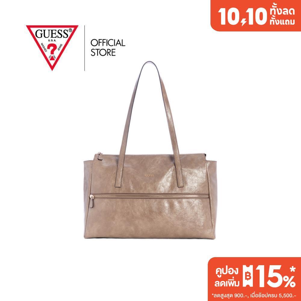 GUESS حقيبة توت JUSTINE — بني رمادي — صورة 2