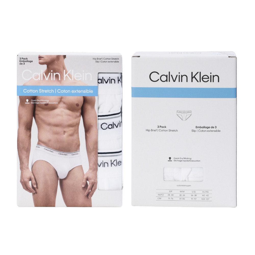 كالفن كلاين 3 سليبات Balance Cotton ـ رجالي أبيض — صورة 5