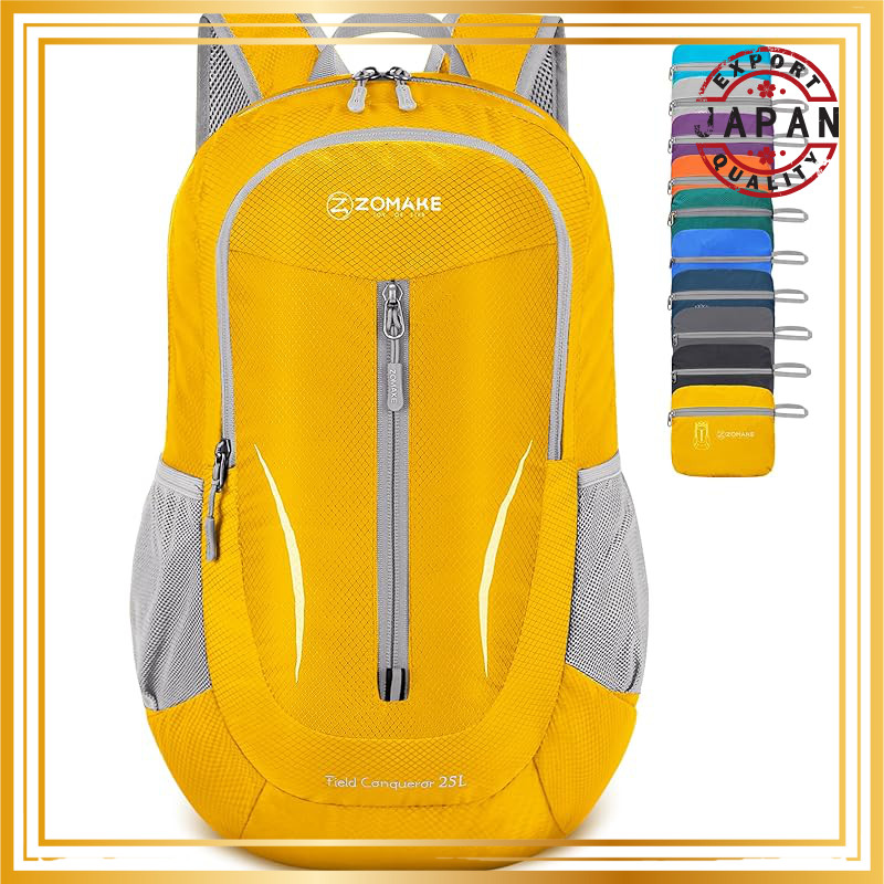 [ZOMAKE] Lightweight Waterproof Folding Backpack - 25L Compact Outdoor Daypack for Hiking, Camping, 