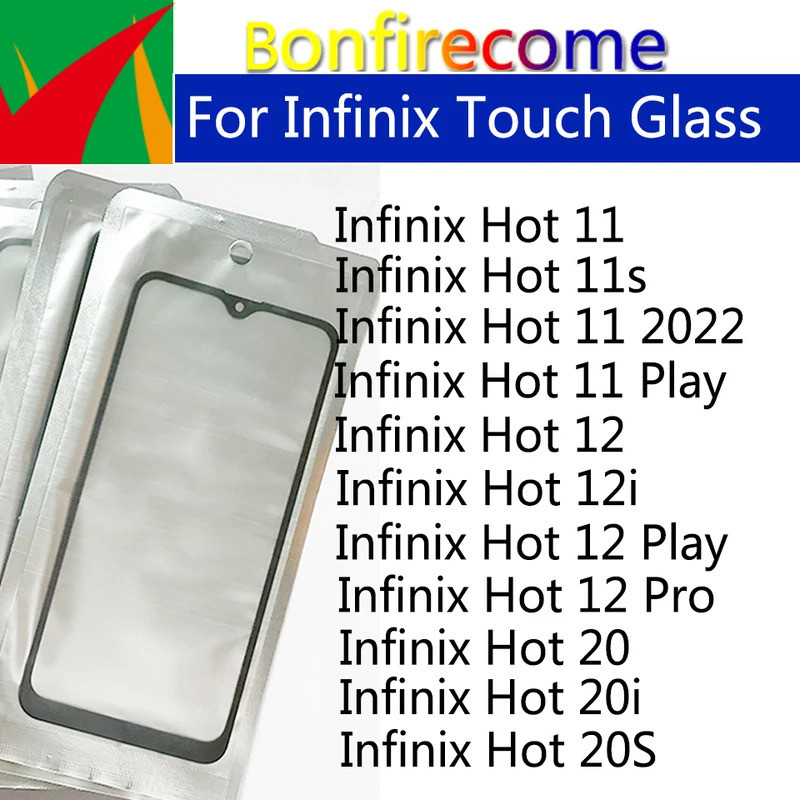 สําหรับ Infinix Hot 40 20 11 12 Play Pro 2024 11S 12i 20i 20S G37 หน้าจอสัมผัสด้านหน้าด้านนอกแผงกระจ