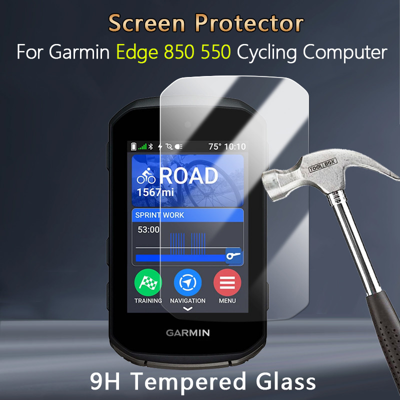 ป้องกันหน้าจอสําหรับ Garmin Edge MTB 550 850 Solar Bike GPS ขี่จักรยานคอมพิวเตอร์ Speedometer Ultra Slim Clear 2.5D 9H กระจกนิรภัยป้องกันฟิล์ม