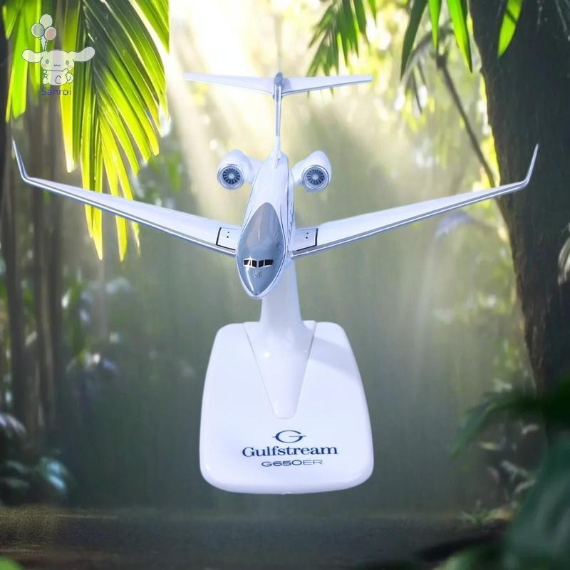 [San] 1PCS Gulfstream G650 เครื่องบิน Diecast 1/200 Scale เครื่องบินรุ่นเครื่องบิน G650ER เครื่องบิน