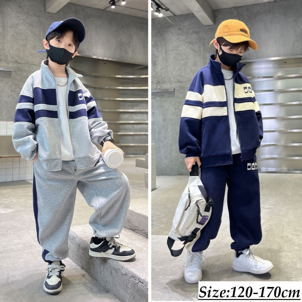 COCO ชุดเซ็ทเด็กผู้ชาย 2 ชิ้น เสื้อแขนยาว+กางเกงขายาว รุ่น A0827