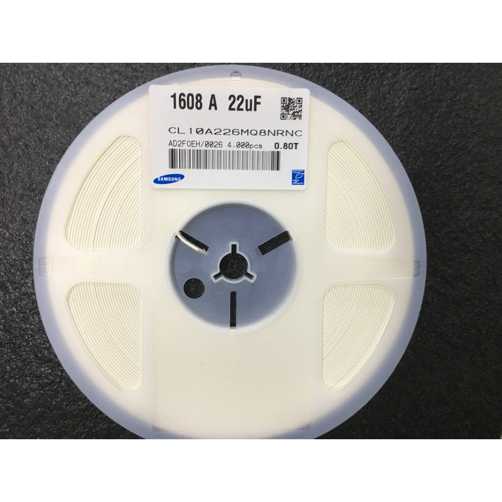 ชิปตัวเก็บประจุ 0603 22UF 10V 20% X5R CL10A226MP8NRNC Samsung Original Example Test