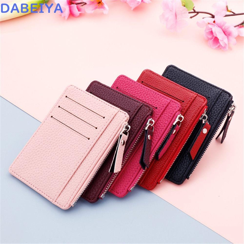 DABEIYA กระเป๋าสตางค์ Multi-card Bit Coin Bag Card Holder สําหรับผู้หญิง