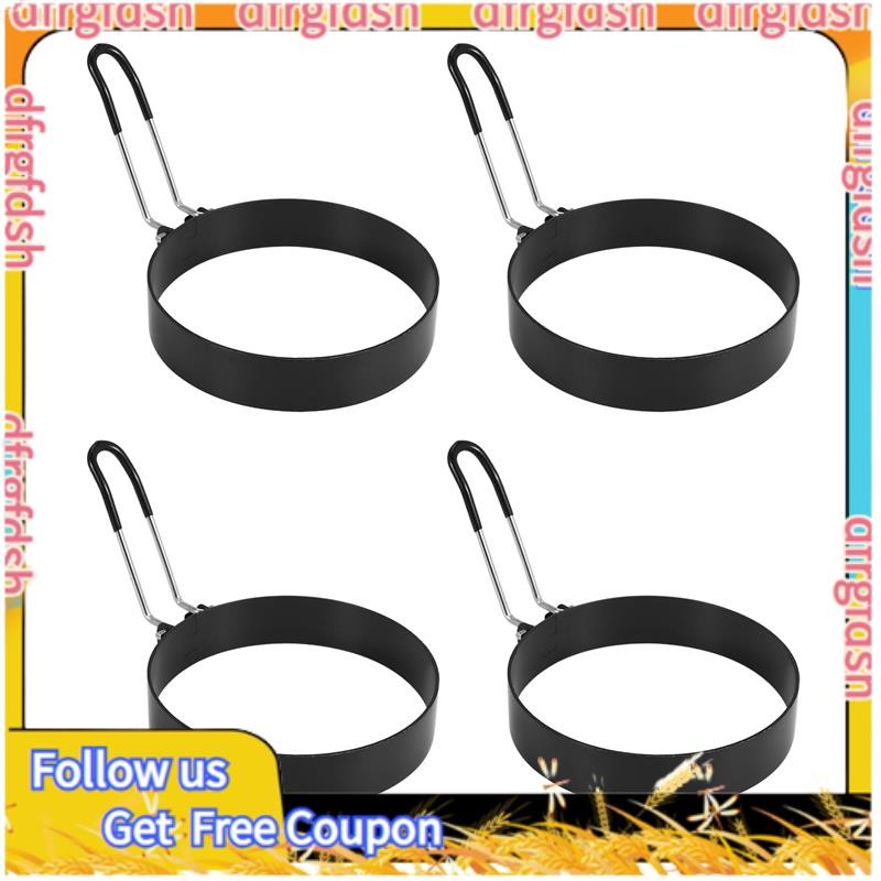 D&F แหวนEggs, ไข่สแตนเลส 4 แพ็ค, แม่พิมพ์แพนเค้กสําหรับทอดไข่และไข่เจียว