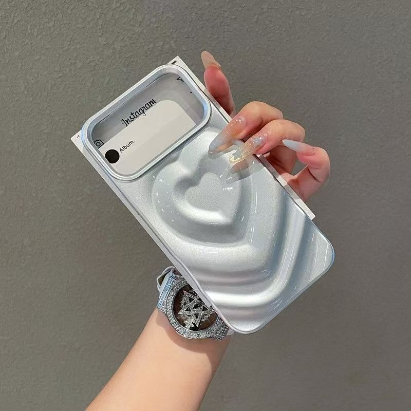 หรูหรา 3D จีบรูปหัวใจรวมทุกอย่างเคสโทรศัพท์แบบนุ่มเหมาะสําหรับ iPhone 17 11 12 13 14 15 16 Pro Max 16E 17 AIR เคสโทรศัพท์ฝาหลัง – โปรปัง