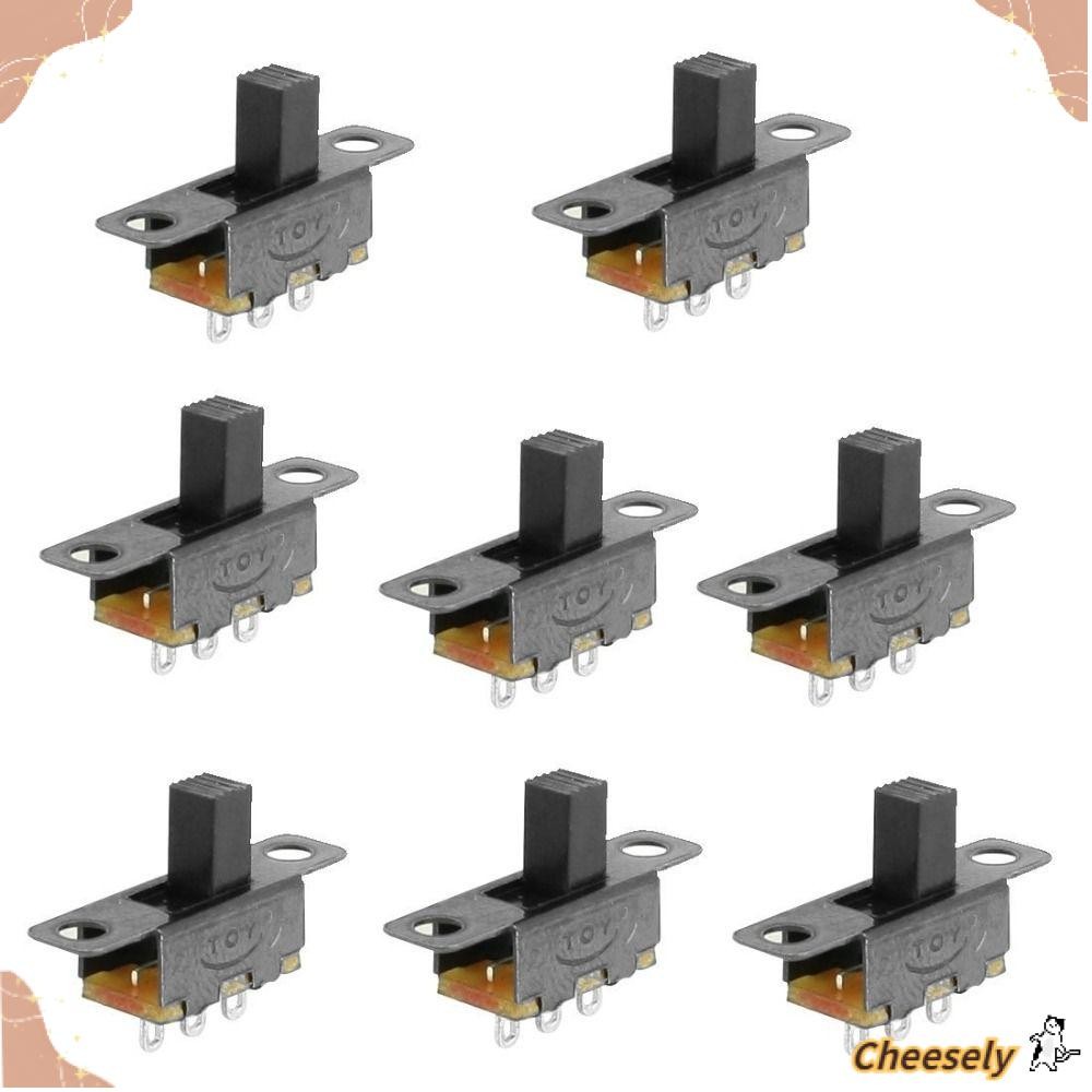CHEESELY 8 ชิ้น Micro Mini Toggle Switch, SS12F15VG6 DC 50V 0.5A สวิตช์สไลด์, แผง Mount 6 มม.3 ขา 2 