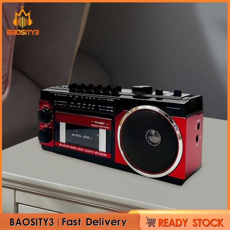 [Baosity3] เครื่องเล่นเทปคาสเซ็ตวิทยุ AM/ วิทยุในตัวลําโพงมัลติฟังก์ชั่นขนาดกะทัดรัด Retro Decor เทปบันทึกสําหรับ Park Home ภายนอก