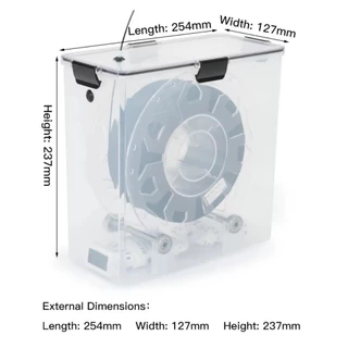 PULSEE Filament Drying Box, Real-Time Monitoring Sealing Storage Box, Moisture-Proof Printer Material Box Holder For All FDM