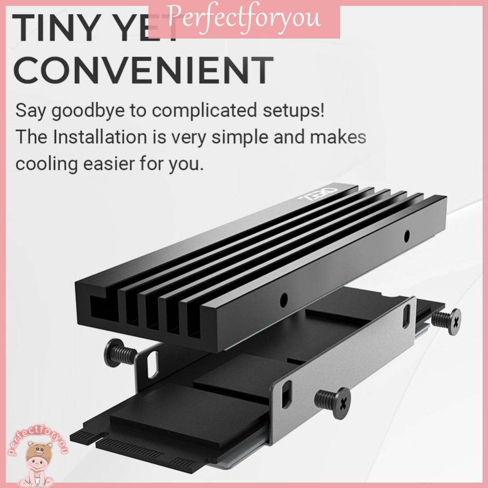 ❥PerfectFU M.2 SSD ความร้อนอลูมิเนียม SSD Cooler ความร้อน Pad Solid State Drive Cooler สําหรับ NVME 