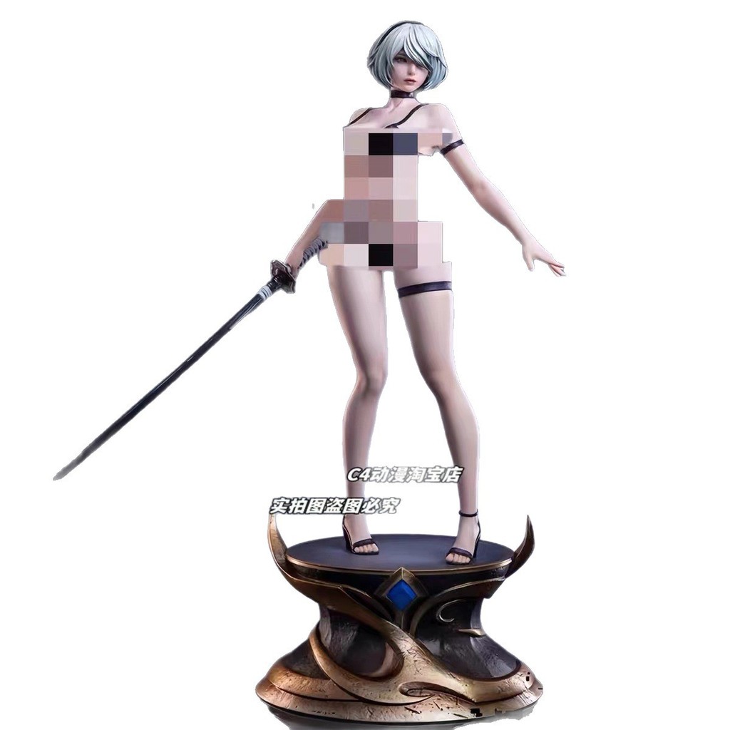 Mechanical Era 1/4 Double-Headed Sculpture 3rd Anniversary Neil 2B Miss ชุดว่ายน้ํารุ่นเกมอะนิเมะรูป