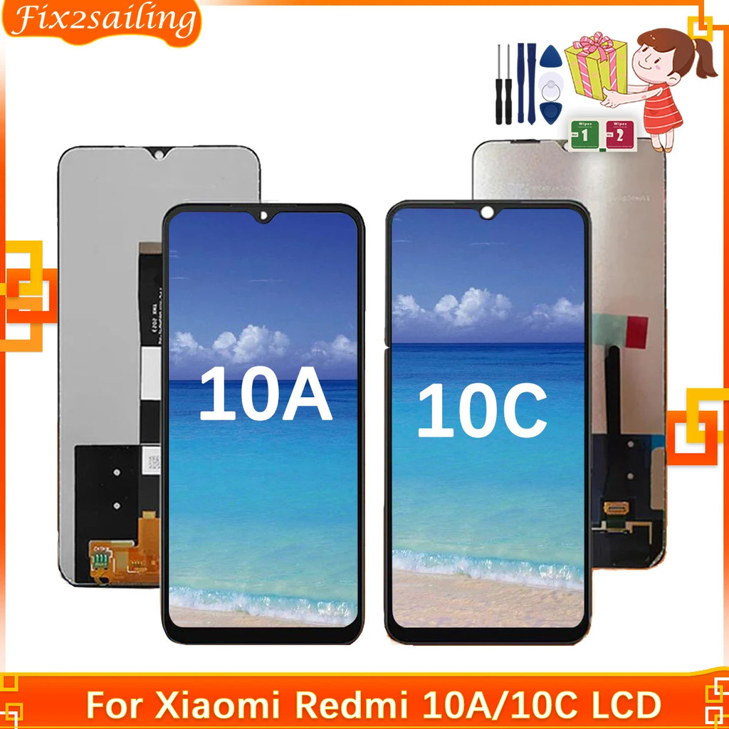 LCD ต้นฉบับสําหรับ Redmi 10A 10C 220333QAG 220333คิวนี่ 220233L2I 220233L2G LCD NO/พร้อมกรอบจอแสดงผล
