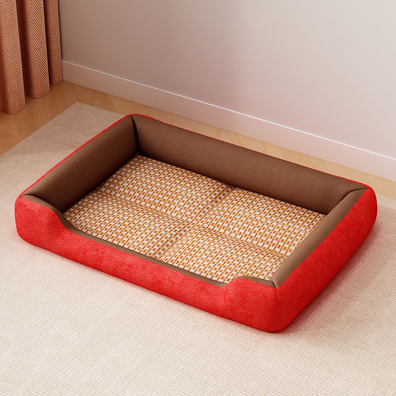 狗窝狗垫子凉席中大型犬狗床小狗狗窝猫咪凉席垫猫窝夏凉席睡垫Doghouse dog mat mat mat medium and large dog bed puppy20251016