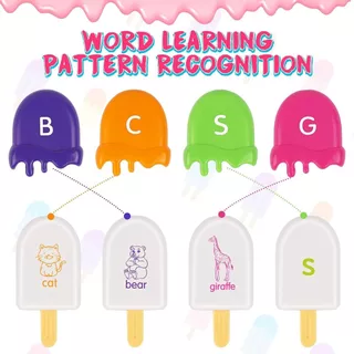BHQ ไอศกรีมตัวอักษรจับคู่ของเล่นเด็ก Letter matching การเรียนรู้ของเด็กปฐมวัย ของเล่นเพื่อการศึกษา