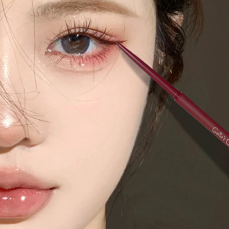 eyeliner อายไลเนอร์ Smooth Eyeliner Non-Smudged Waterproof Long-Lasting Thin-Tip Color Eyeliner Gel 