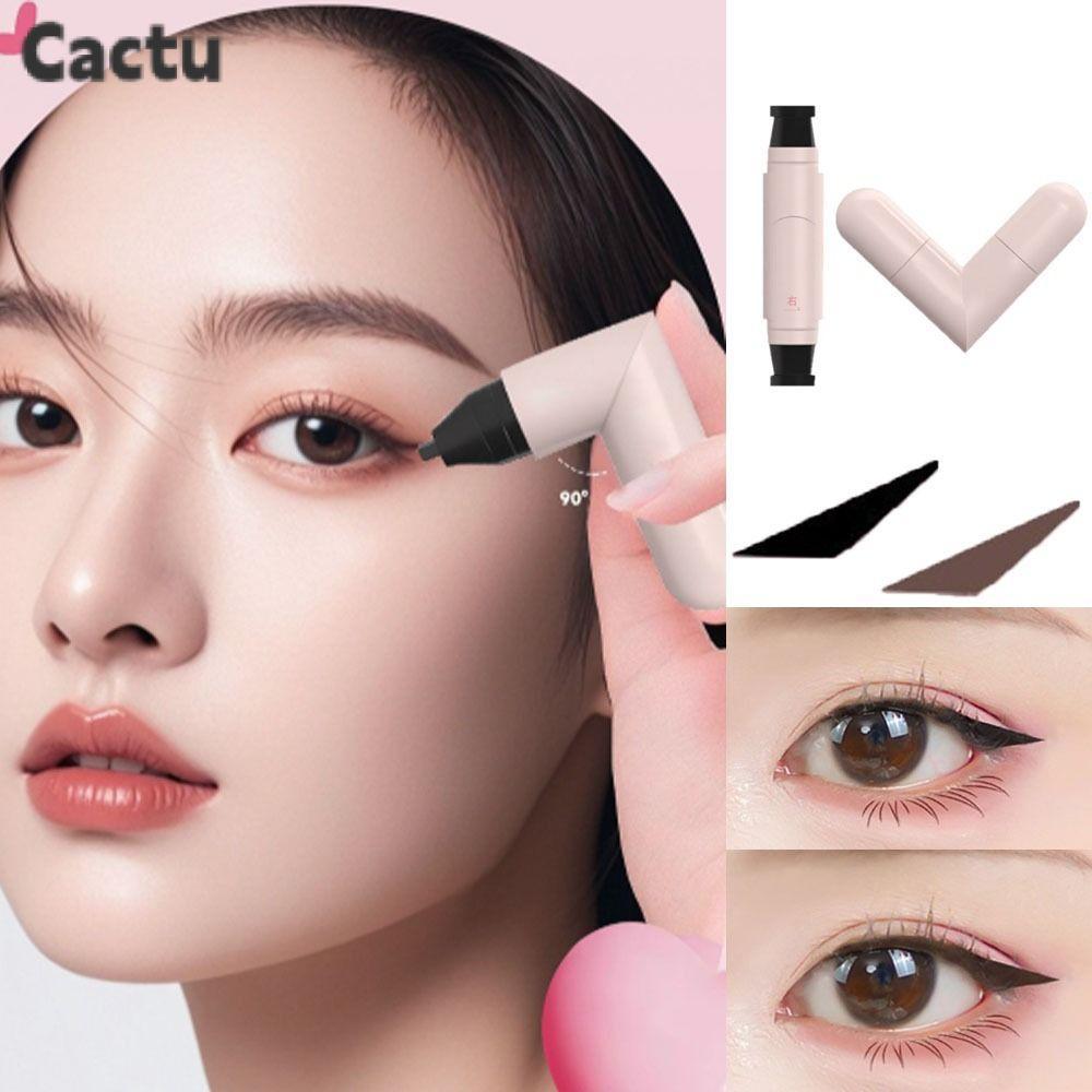 CACTU Eye Liner Stamp, Long Lasting Black Color Eyeliner Stamp Pen