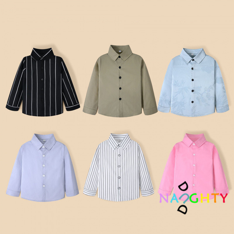 เสื้อแขนยาวสำหรับเด็กอายุ 1-12 ปี เหมาะสมใส่ในฤดูใบไม้ผลิและวันสบายๆ มีให้เลือกทั้งสีเรียบและลายพิมพ์