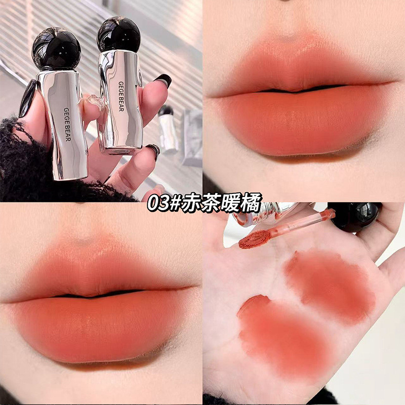 CJ Light Cloud Nude Matte Velvet Lip Mud Soft Matte Matte Silky Color Lip Glaze แต่งหน้า