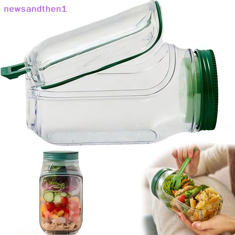 Newsandthen1 ขวดซอส,ภาชนะสลัดMason ที่มีการเปิดด้านข้าง,ชามแป้ง,ช่องซอส,ไมโครเวฟ-ปลอดภัย,ตู้แช่แข็งแ