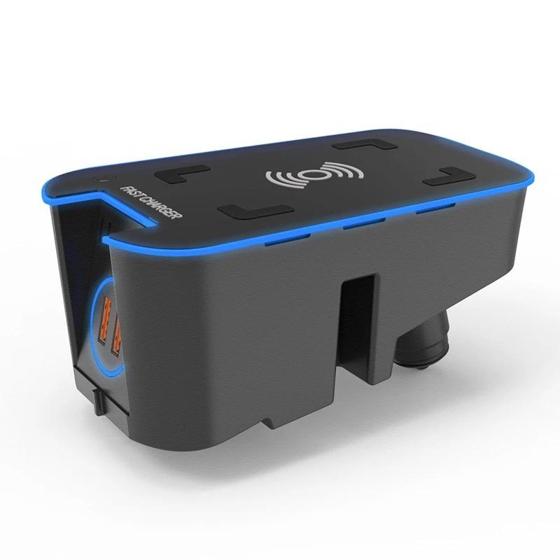 รถสําหรับ Qi Wireless Charger 15W แผ่นชาร์จผู้ถือโทรศัพท์สําหรับ Volvo XC90 S90 XC60 VC60 2018 2019 