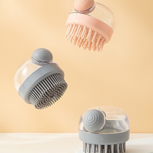 แปรงสระผม แปรงสระผม konvy แปรงแชมพูพร้อมแปรงนวดซิลิโคนเหลวนวดหวีแปรงทําความสะอาดหนังศีรษะแชมพูหวีผมเ