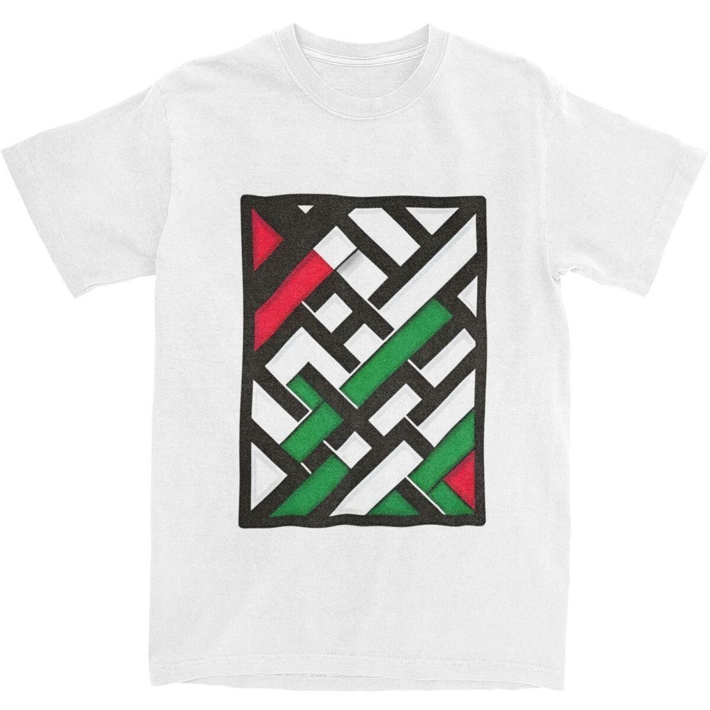 2025S-5XL Palestine Geometric Pattern T Shirt Harajuku T-Shirts Short-Sleeve Y2K Fun Tshirt Summer C