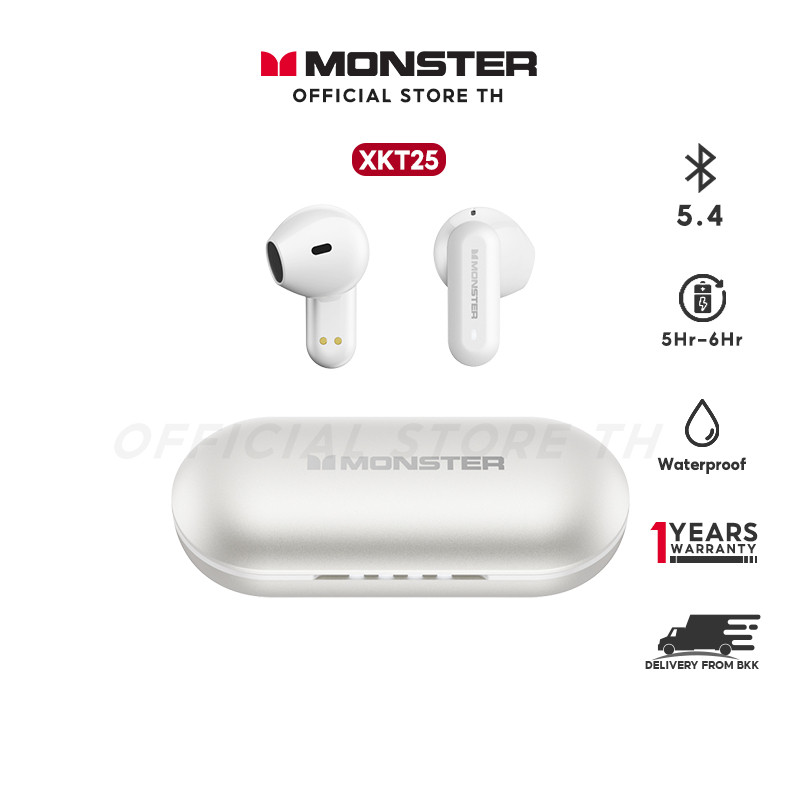 Monster XKT25 BT 5.4 หูฟังบลูทูธ หูฟังไร้สาย หูฟังเล่นเกมส์ ไม่ดีเลย์ หูฟังกีฬา HIFI