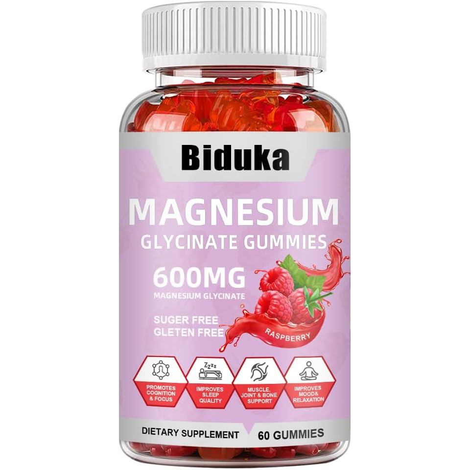 900(600+300) mg Magnesium Glycinate Gummies, L-threonate, Calcium, Sodium, Vitamin K, D, B6, Vegan, 
