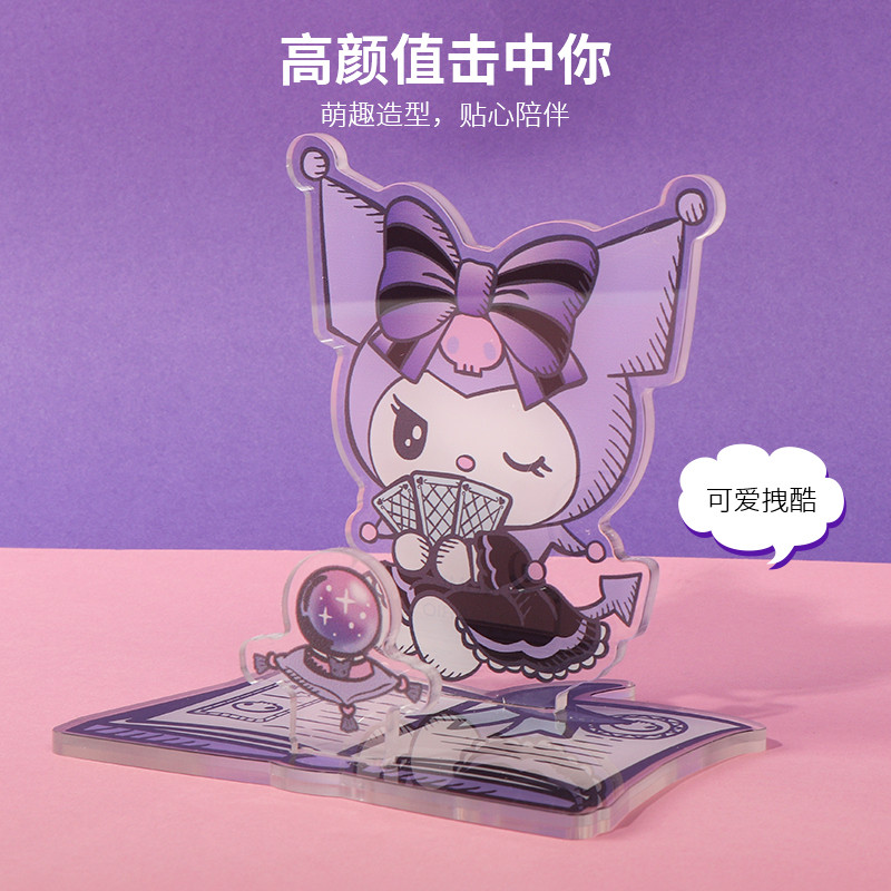 Mini miniso miniso KUROMI Series KUROMI อะคริลิคที่วางโทรศัพท์ตั้งโต๊ะของขวัญหญิงน่ารัก