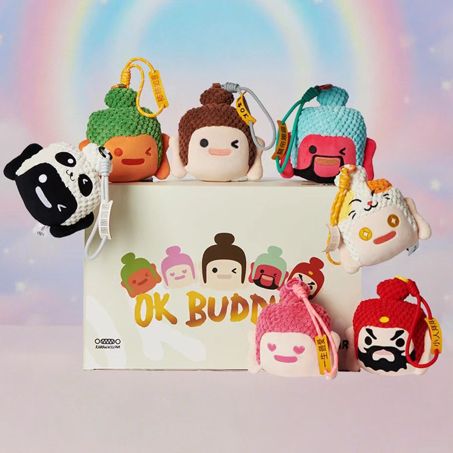 [ของแท้] Master OK Buddha พวงกุญแจสไตล์ไทย ok Buddha ตุ๊กตาผ้ากํามะหยี่จี้กระเป๋าเป้สะพายหลังของขวัญ