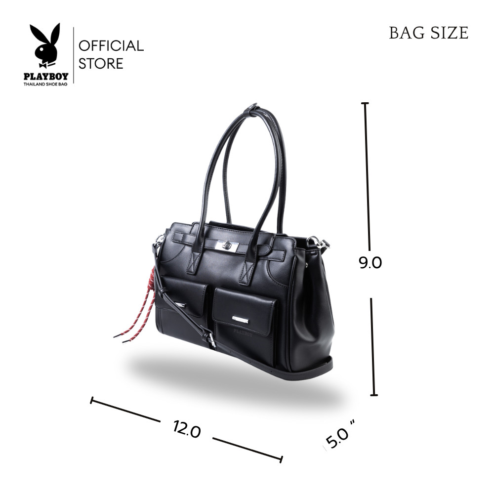 Playboy รุ่น Blairis Tote bag กระเป๋าสะพายข้างผู้หญิง ดีไซน์ทรง Tote รหัสST-B254PB636 มี 2 สี - รูปที่ 7