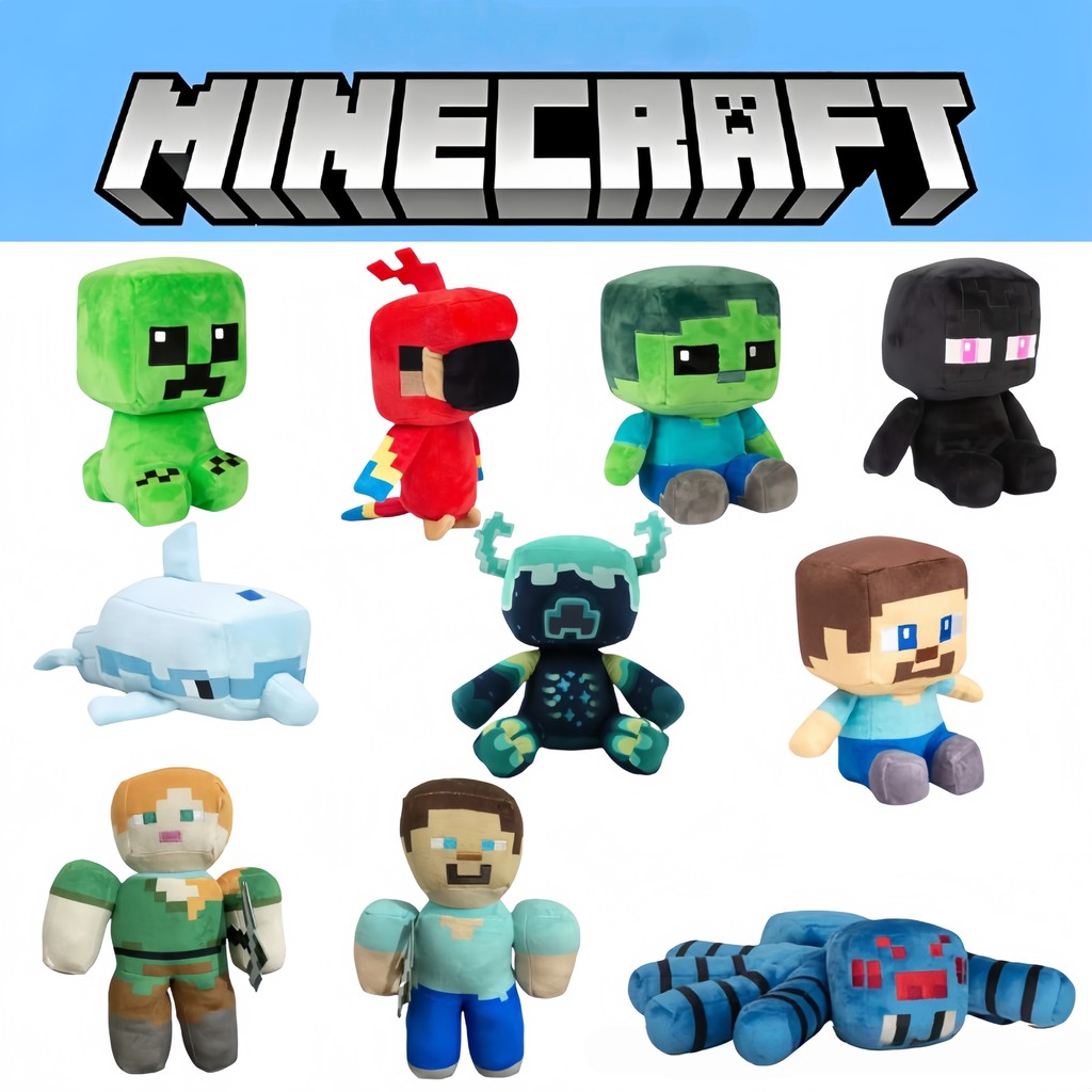 ✨จัดส่งด่วน✨ตัวการ์ตูน Minecraft | เครเปอร์เกอร์ ม็อบ ซอมบี้ | ตุ๊กตา MC | ของเล่นสำหรับเด็ก | คอลเลคชั่นใหม่ 2025