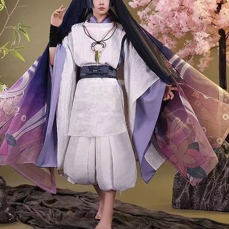 Yuanshen cosplay ชุดสีขาวสำหรับผู้ชาย สไตล์ทหารและWanderer