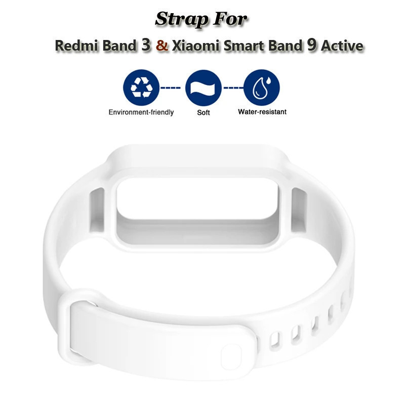 สายรัดซิลิโคนอ่อน for Xiaomi Smart Band 9 Active / Redmi Band 3 สร้อยข้อมือวงปรับได้โดยไม่มีฟิล์มปกป้องกันกระแทกหน้าจอ - รูปที่ 6