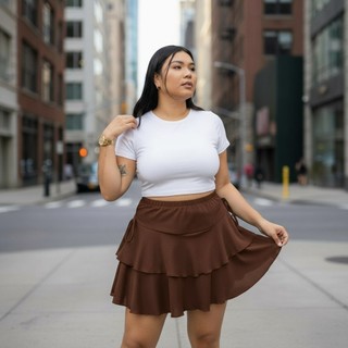 Urban Styles Mariet Skort Crepe Fabric Elegant Design