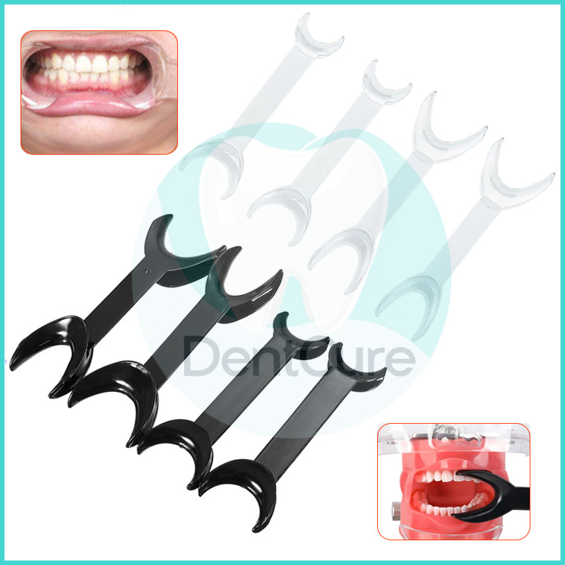 Double head T-Shape Cheek Mouth Lip Retractor ชุดเปิดปากทันตกรรม 4 ชิ้น รูปตัว T หัวคู่ ขนาดเล็กและใหญ่ เครื่องมือจัดฟัน