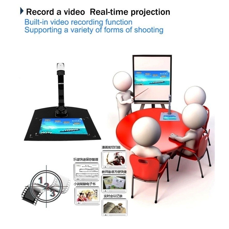 Fast Shipping 【HOT SALE】12 million Pixel High Camera HD Office Contract Scanner A3 Photo Teaching Bo
