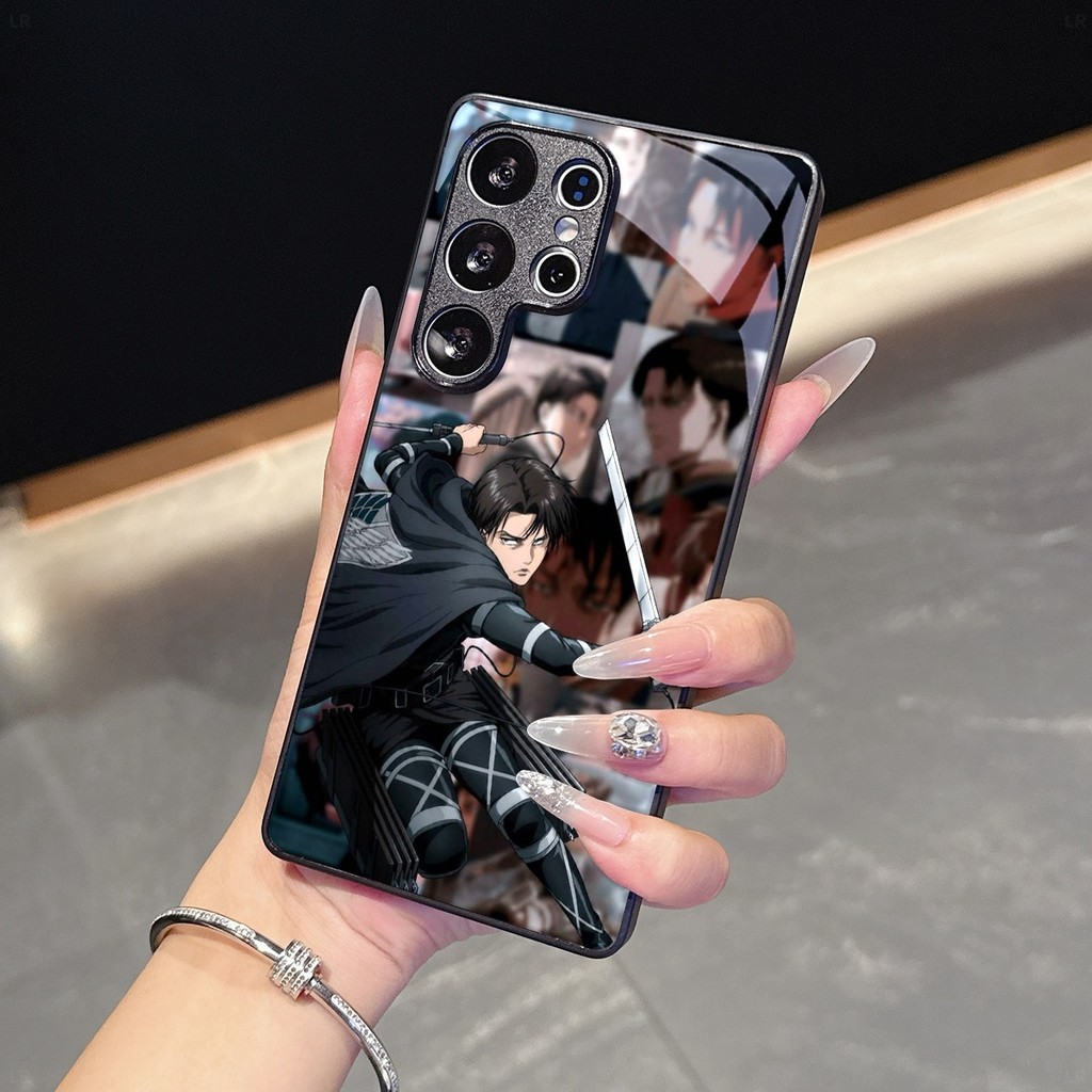 Levi Ackerman 9 แก้วเคสโทรศัพท์สําหรับ Samsung Galaxy S22 S23 S24 S25 Ultra Plus S24FE S25FE M15 M16