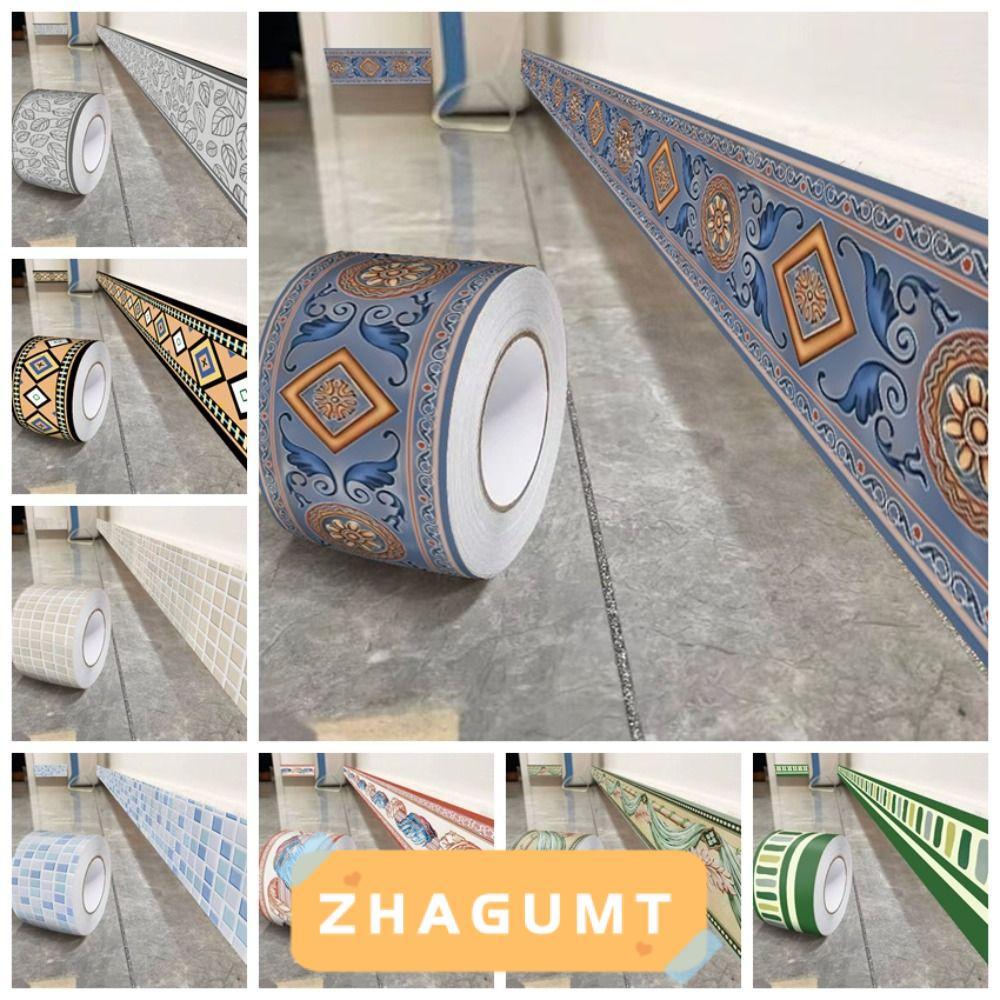 ZHAGUMT366KB ฐานผนัง,กาวด้วยตนเอง 5 เมตรสายกระโปรง,DIY Soft หนา Anti-collision มุม Line Home