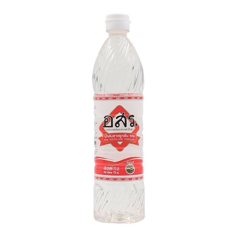 อสร.น้ำส้มสายชูกลั่น 5เปอร์เซ็นต์ 700มล. PFO.Vinegar 700ml. [หมายเลขบาร์โค้ด 8858935387008 ]