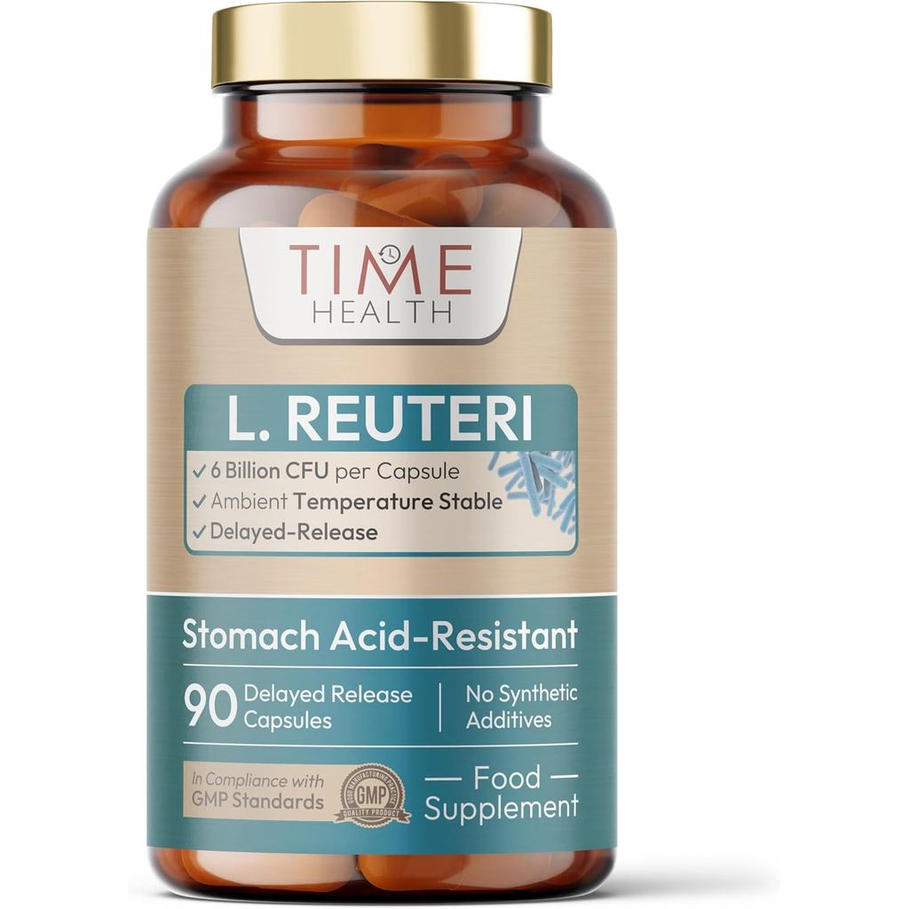 Lactobasil Reuteri – 6 Billion CFU – 90 แคปซูล – ชั้นวางของ Stable L Reuteri – GMP – ส่วนที่ผลิตในสหราชอาณาจักร