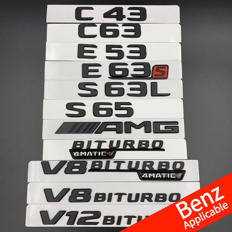 [ฟรี AMG] เหมาะสําหรับ Benz Benz C43 C63 E43 S65L E63S Wordmark C-Class E-Class S-Class ดัดแปลง AMG 