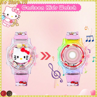 ล่าสุด คุโรมิ ส่องสว่างเพลงนาฬิกาหมุนพลิก ทํานอง เด็กที่มีสีสันกระพริบนาฬิกา นํา ของเล่นของขวัญวันเกิด