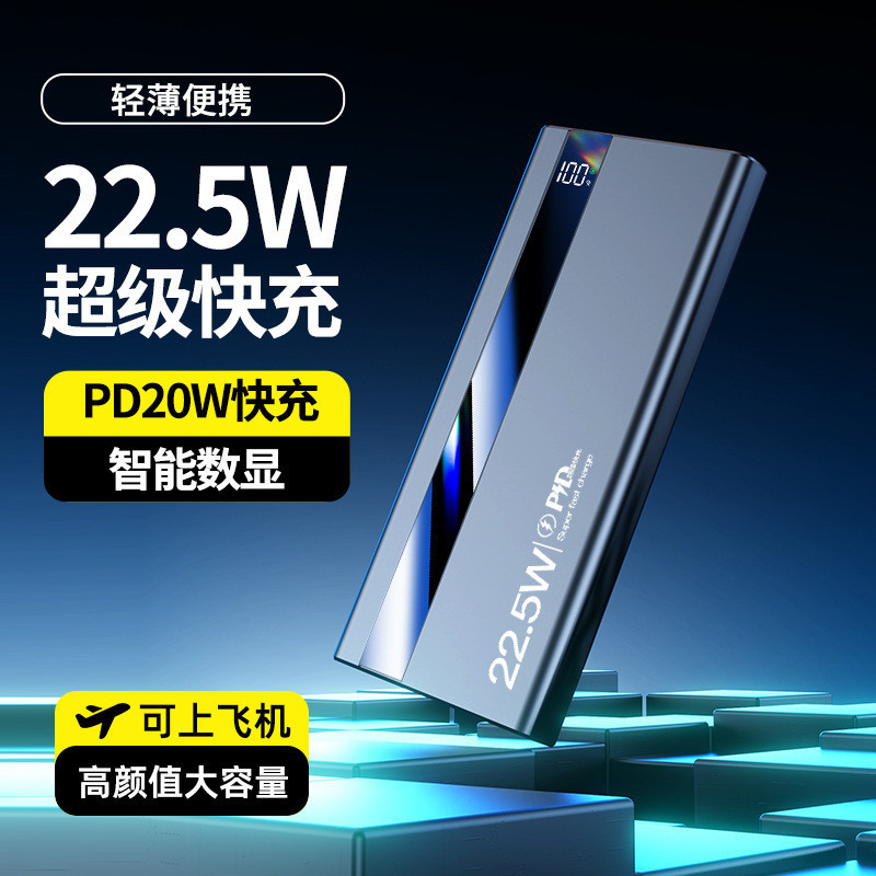 3C ได้รับการรับรองชาร์จสมบัติ 22.5W Super Fast Charge 20,000mAh ขนาดใหญ่ความจุแบบพกพา Go บน Plane Po
