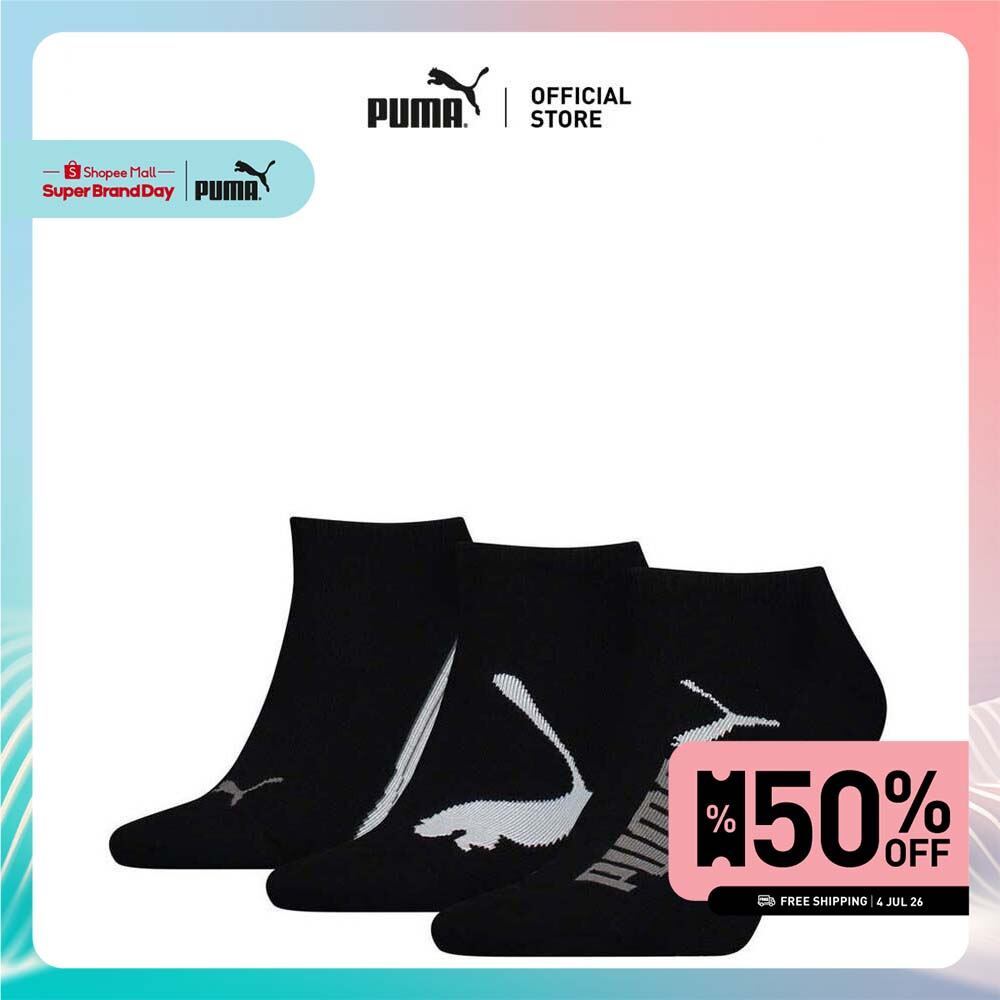 PUMA SOCKS - PUMA Unisex Sneaker Socks 3 pack Black - 93569502
