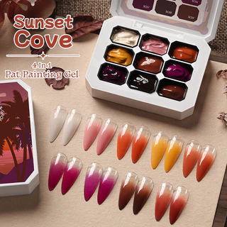 【Local】UR SUGAR Pat สีเล็บเจล 9 สี Ombre เล็บ Gradient GEL Blush Blooming เล็บวาด Stripper ภาพวาดดอกไม้
