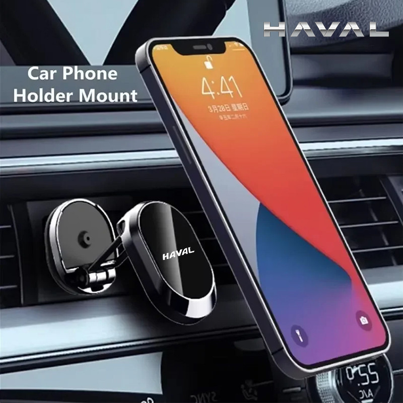 HAVAL H6 HEV H6 PHEV JOLION HEV ที่วางโทรศัพท์ในรถยนต์ แบบแม่เหล็ก แข็งแรง พับได้ 360°