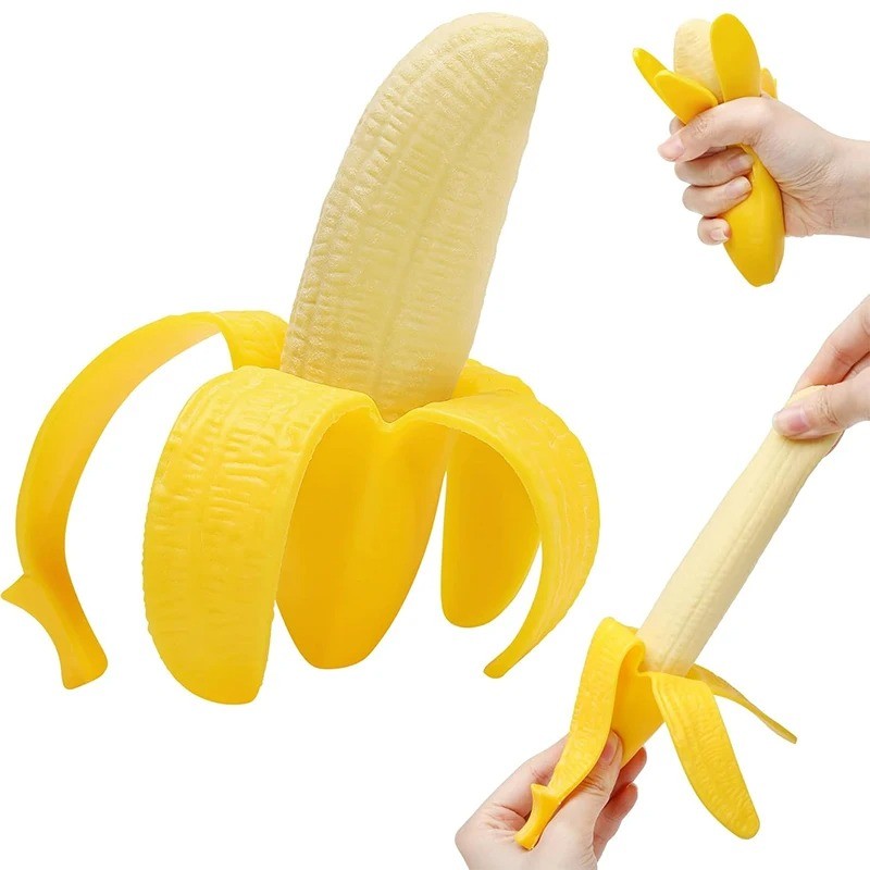 Super Stretch Banana,Squishy Banana Fidget ของเล่นบรรเทาความเครียดสําหรับเด็กและผู้ใหญ่,Super Soft Stress Relief Banana Party Favors
